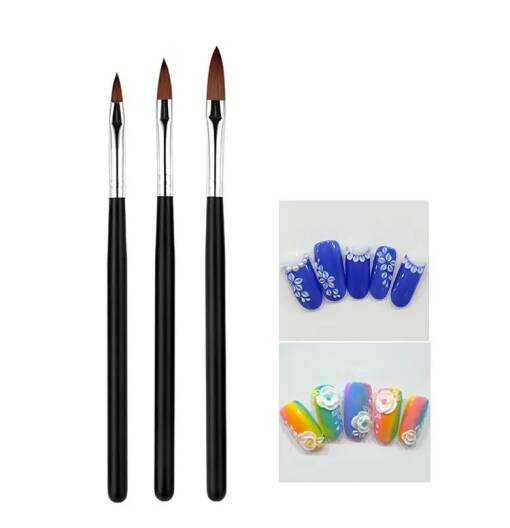 3 pensule acryl e