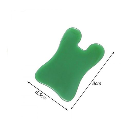 piatra gua sha verde forma V 2