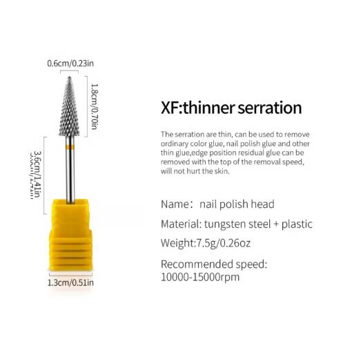 Capat freza carbid argintiu umbrella M galben b