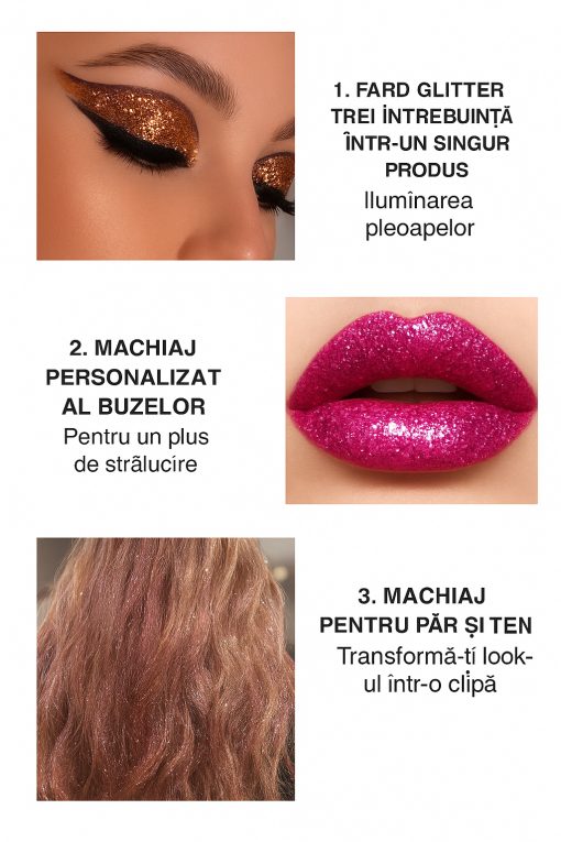 trusa 16 culori cu sclipici e