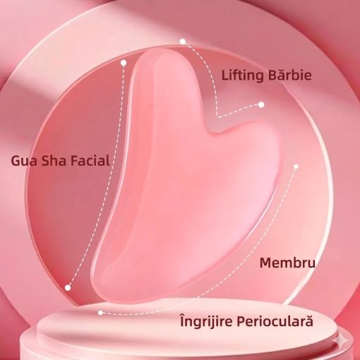 piatra inima roz sticla d